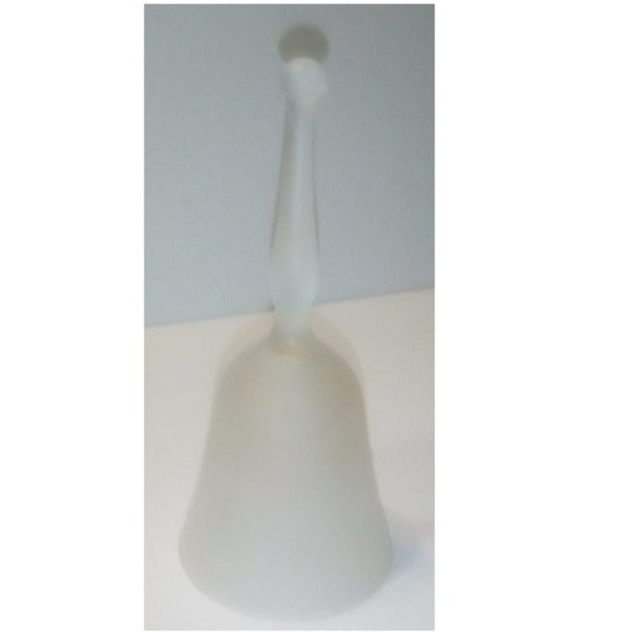 Viking Glass Bell  -  Frosted Satin Flowers  -  Yellow Rose & Daisy - Picture 2 of 3